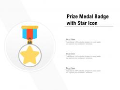 Prize medal badge with star icon