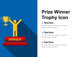 Prize winner trophy icon presentation graphics