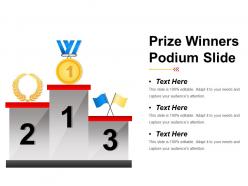Prize winners podium slide presentation ideas
