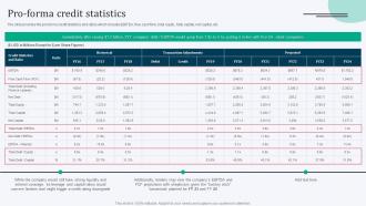 Pro Forma Credit Statistics Equity Debt And Convertible Bond Financing Pitch Book