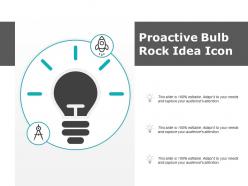 Proactive bulb rock idea icon