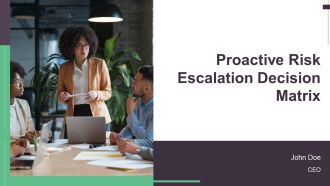 Proactive Risk Escalation Decision Matrix PPT Graphics AT