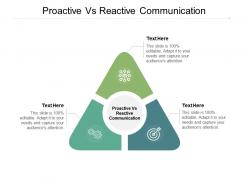 Proactive vs reactive communication ppt powerpoint presentation samples cpb