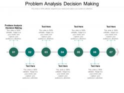 Problem analysis decision making ppt powerpoint presentation professional layouts cpb