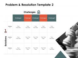 Problem And Resolution Powerpoint Presentation Slides