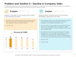 Problem and solution 2 decline in company sales case competition ppt infographics