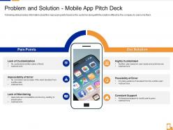 Problem and solution mobile app pitch deck