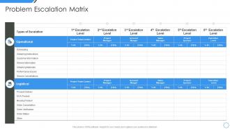 Problem escalation matrix managing project escalations ppt file infographic