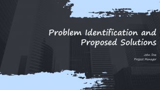 Problem Identification And Proposed Solutions PPT Slides ACP