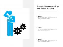 Problem management icon with person and gear