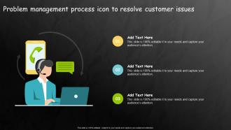 Problem Management Process Icon To Resolve Customer Issues