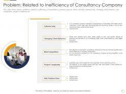 Problem related to inefficiency of consultancy company identifying new business process company