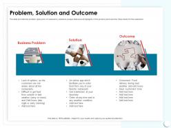 Problem solution and outcome get favorite ppt powerpoint presentation portfolio icons
