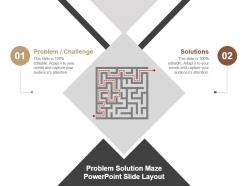 Problem solution maze powerpoint slide layout