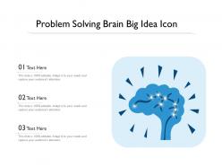 Problem solving brain big idea icon