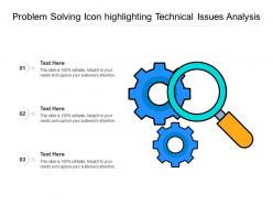 Problem solving icon highlighting technical issues analysis
