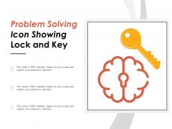 Problem solving icon showing lock and key