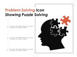 Problem solving icon showing puzzle solving