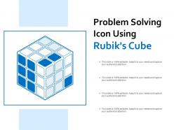 Problem solving icon using rubiks cube