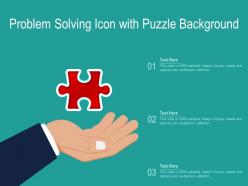 Problem solving icon with puzzle background