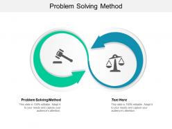 Problem solving method ppt powerpoint presentation model layout ideas cpb