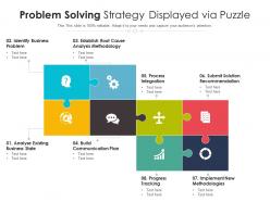 Problem solving strategy displayed via puzzle