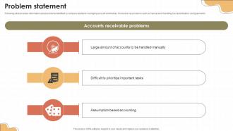 Problem Statement Accounts Receivable Management Investor Funding Elevator
