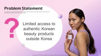 Problem Statement Beauty Brand Investor Funding Elevator Pitch Deck
