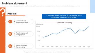 Problem Statement Financial Innovation Company Investor Funding Elevator Pitch Deck