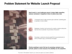 Problem statement for website launch proposal ppt powerpoint presentation icon introduction