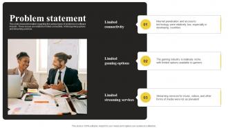 Problem Statement International Tech Company Fundraising Pitch Deck