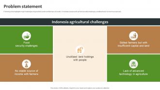 Problem Statement Investment Pitch Deck For Agriculture Development