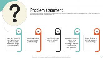 Problem Statement Investment Raising Pitch Deck For Creative Services Company