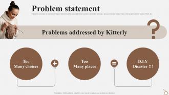 Problem Statement Knitting And Crochet Material Supply Company Capital Funding Pitch Deck