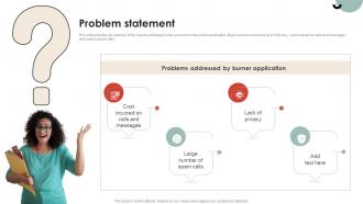 Problem Statement Mobile Application Pitch Deck To Maintain User Privacy
