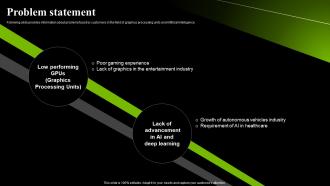Problem Statement Nvidia Investor Funding Elevator Pitch Deck