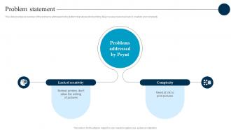 Problem Statement Picture Printing And Scanning Firm Capital Investment Pitch Deck