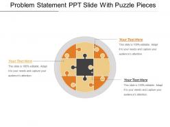 Problem Statement Ppt Slide With Puzzle Pieces Powerpoint Slides Design