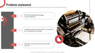 Problem Statement Printing And Manufacturing Company Investment Fund Pitch Deck