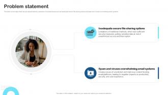 Problem Statement Secure Email Solution Investor Funding Elevator Pitch Deck By Paubox