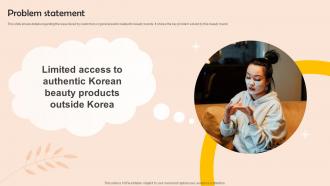 Problem Statement Skin Care Company Fundraising Pitch Deck