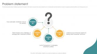 Problem Statement Value Based Investing Capital Raising Pitch Deck