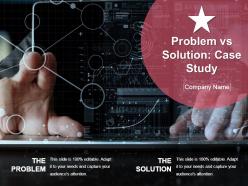 Problem vs solution case study ppt icon