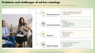 Problems And Challenges Of Ad Hoc Meetings