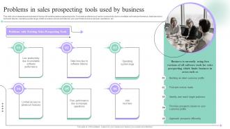 Problems In Sales Prospecting Tools Used By Business Sales Process Quality Improvement Plan