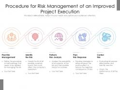 Procedure for risk management of an improved project execution