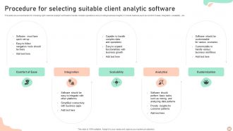 Procedure For Selecting Suitable Client Analytic Software