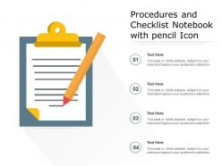 Procedures and checklist notebook with pencil icon