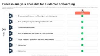Process Analysis Checklist For Customer Onboarding