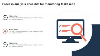 Process Analysis Checklist For Monitoring Tasks Icon